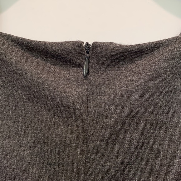 Chin Maggi gray dress beaded shoulder size 8 - Picture 10 of 13